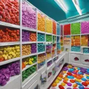 你看到什么颜色和形状的东西在糖果店里面吗？